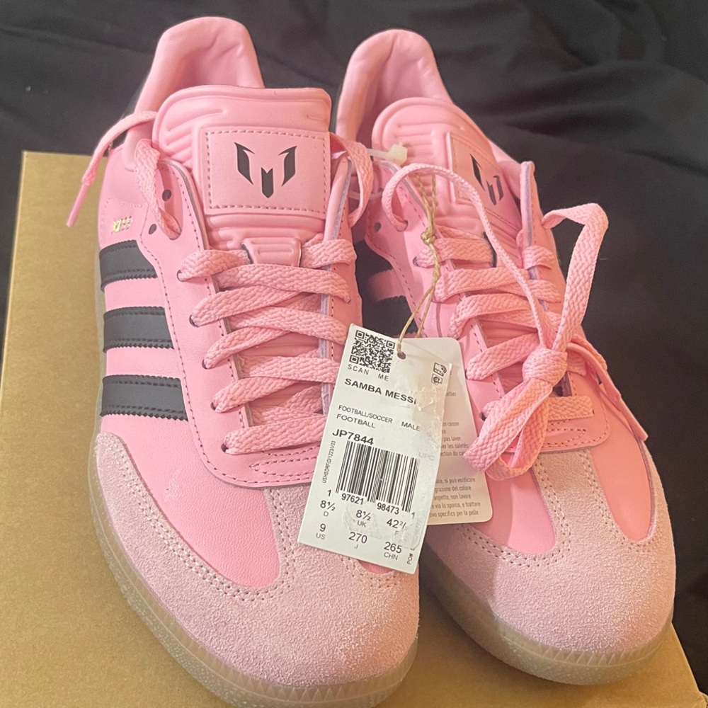 Adidas Women's Pink and Black Samba Sneakers NWT